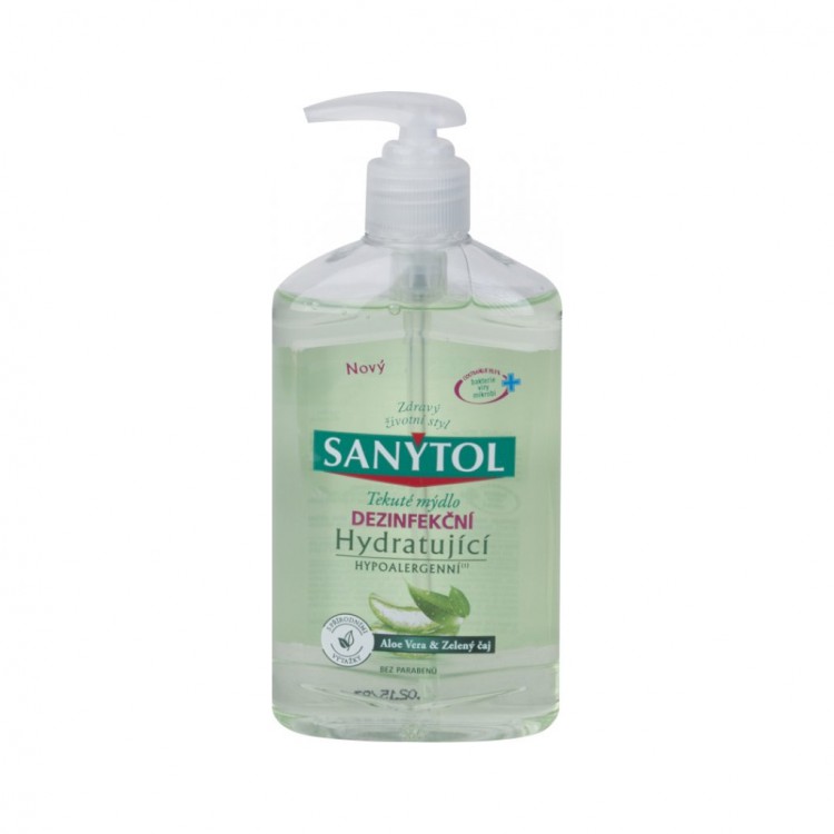 Sanytol dez.mýdlo 250ml zel čaj | Toaletní mycí prostředky - Tekutá mýdla - S dávkovačem